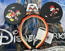 2025 Disney Parks Epcot Canada Pavilion Hockey Ear Headband Donald Mickey Chip
