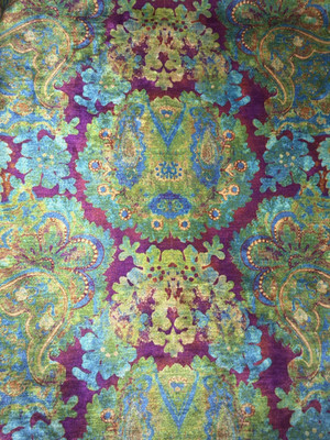 Tracy Porter Velvet Fabric Enchantress Mulberry Poetic Wanderlust Paisley 2 yds
