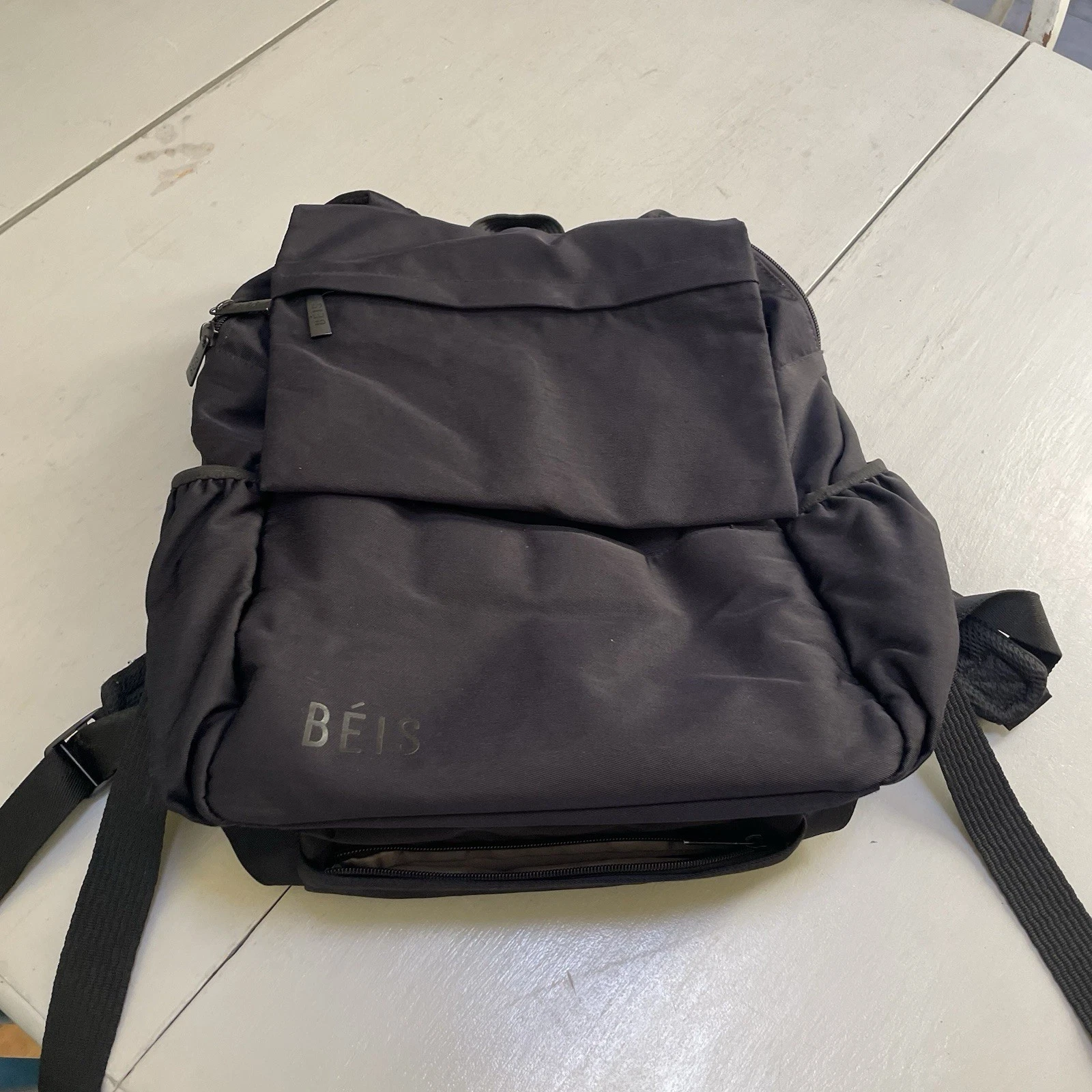 Beis The Ultimate Diaper Backpack Bag Black Travel Commute w/Fanny Pack