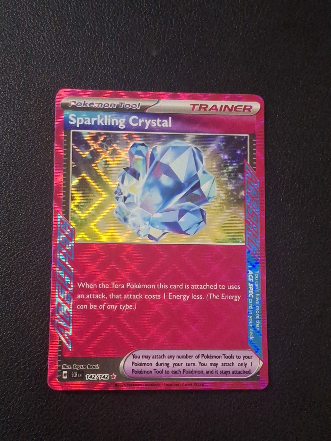 Pokemon TCG Sparkling Crystal 142/142 Sv07: Stellar Crown Holo Near Mint