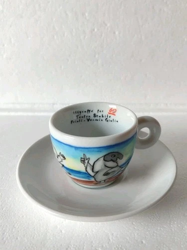 ILLY collection coffee mug 1995 EMANUELE LUZZATI TEATRO FVG Rare