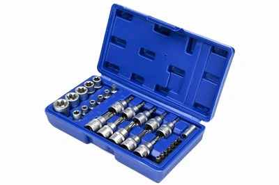 Außen Torx Nüsse  Bits Stecknüsse Werkzeug Set 30 tlg. KFZ 1/4" 3/8" - Bild 1 von 3
