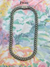 Iced Out Cuban Link Chain Plated 17.5 Inch Fashion Necklace for Men Hip Hop