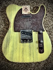 Yellow Relic Pistols Crown Barncaster TELE GUITAR BODY ONLY PARTCASTER USA MADE