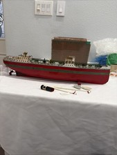 Fleischmann 20" Tin Ocean Liner : US ZONE GERMANY - Working Clockwork - 🔥
