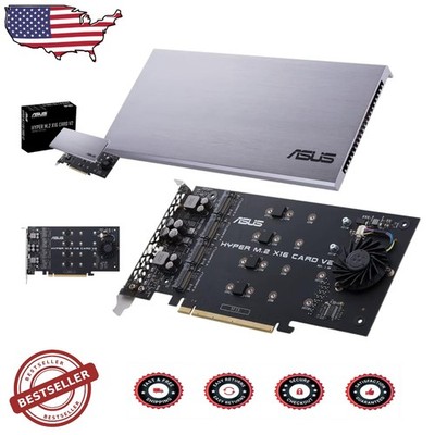 Hyper M.2 PCIe Card V2 - 4x M.2 - Intel VROC - Bootable RAID - Black