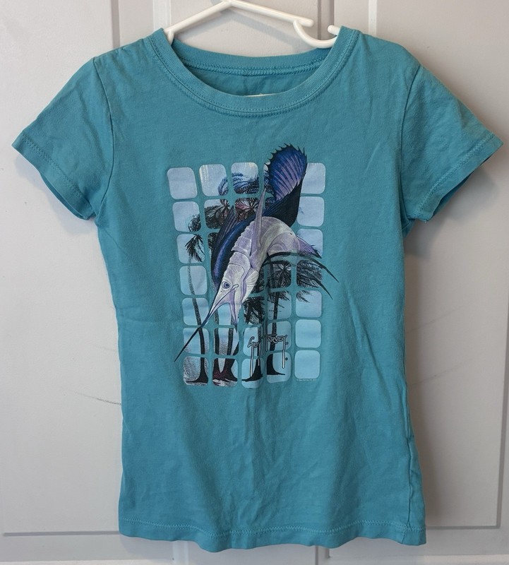 Girls Guy Harvey Shirt, Size Small (5-6)