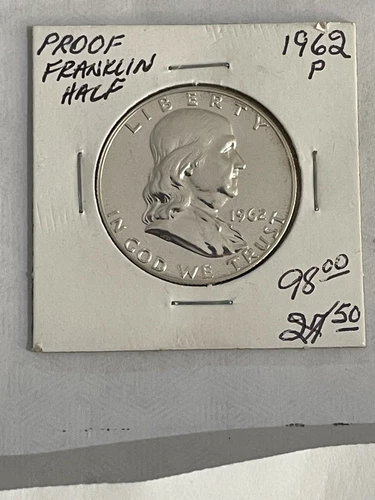 1962 (P) Franklin Half Dollar Gem Proof 90% Silver