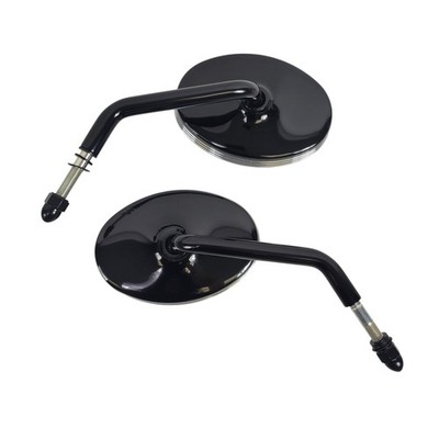 Harley-Davidson OEM NEW Black Edge Cut Dome Mirrors 82-Up Models 56000090