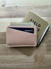 Minimalist Card Wallet - Full Grain / Veg Tan, 100% Handmade.