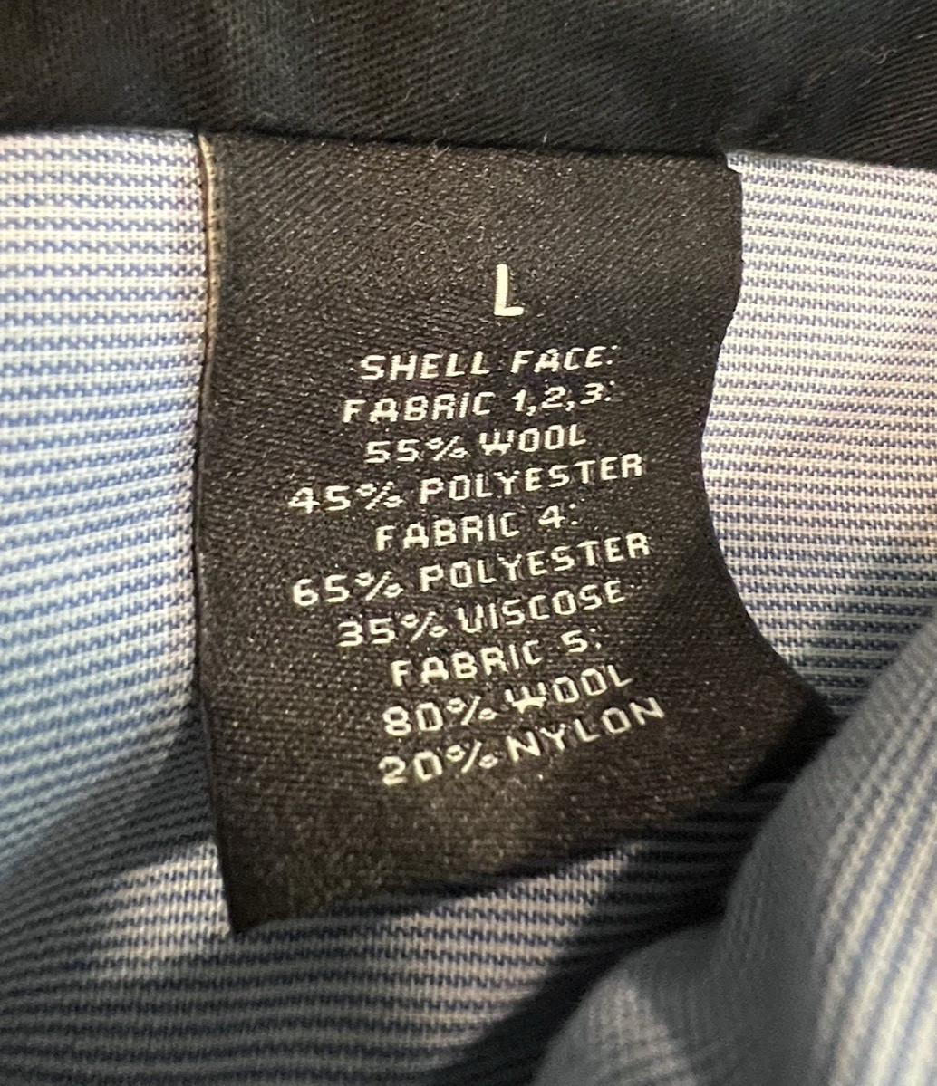 Express Men's Vest Size L Patchwork Wool Blend Bl… - image 8