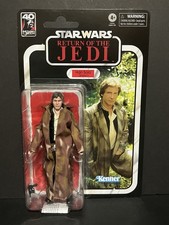 STAR WARS BLACK SERIES HAN SOLO ENDOR ROTJ 40TH ANNIVERSARY FIGURE SLIGHT FLAW