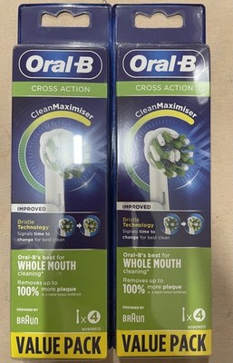 Oral B Cross Action Clean Maximiser Ersatzkopf für elektrische Zahnbürste 8er Pack 
