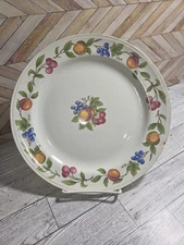 Homer Laughlin Eggshell Nautilus Orchard Dinner Plate 10" Fruit Grape Peach  