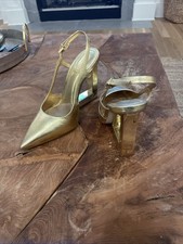 Schutz Gold Heels for Women