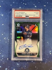 2023 Bowman Chrome Robert Perez Jr 1st Green Grass Refractor Auto 01/99 PSA 9