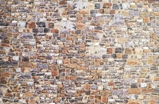 Dollhouse Embossed Old Stone Wall Weathered Aged Card 1:12 Scale Miniature