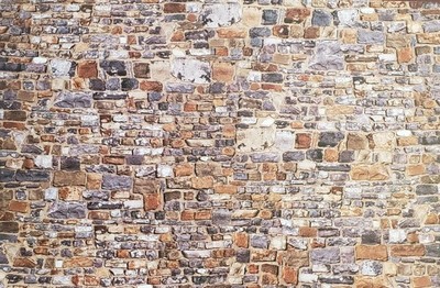Dollhouse Embossed Old Stone Wall Weathered Aged Card 1:12 Scale Miniature