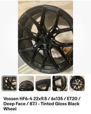 Vossen Hf6-4 22x9.5 6x135 Et20 Deep Face 87.1 - Tinted Gloss Black Wheel