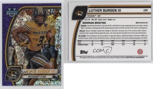 2024 Bowman U Chrome Purple Mini-Diamond Refractor /375 Luther Burden III #123