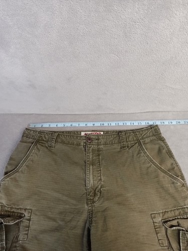 Arizona Jean Co Cargo Shorts Men's 34 Green Ripstop Pockets Workwear Hiking - Picture 6 of 12