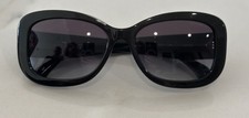 Chanel CC Black Square Sunglasses Rhinestone CC Logo With Quilted Case Pristine
