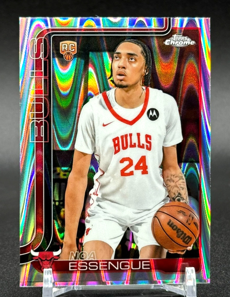 2025-26 Topps Chrome Noa Essengue RC RayWave Refractor #262 Bulls