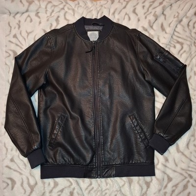 Reell PU Leather Artificial Bomberjacke XL Schwarz