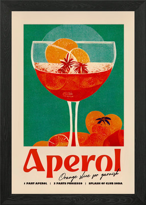 Aperol Spritz Urlaub Kunst Gerahmtes Wandbild Poster Leinwanddruck Bild