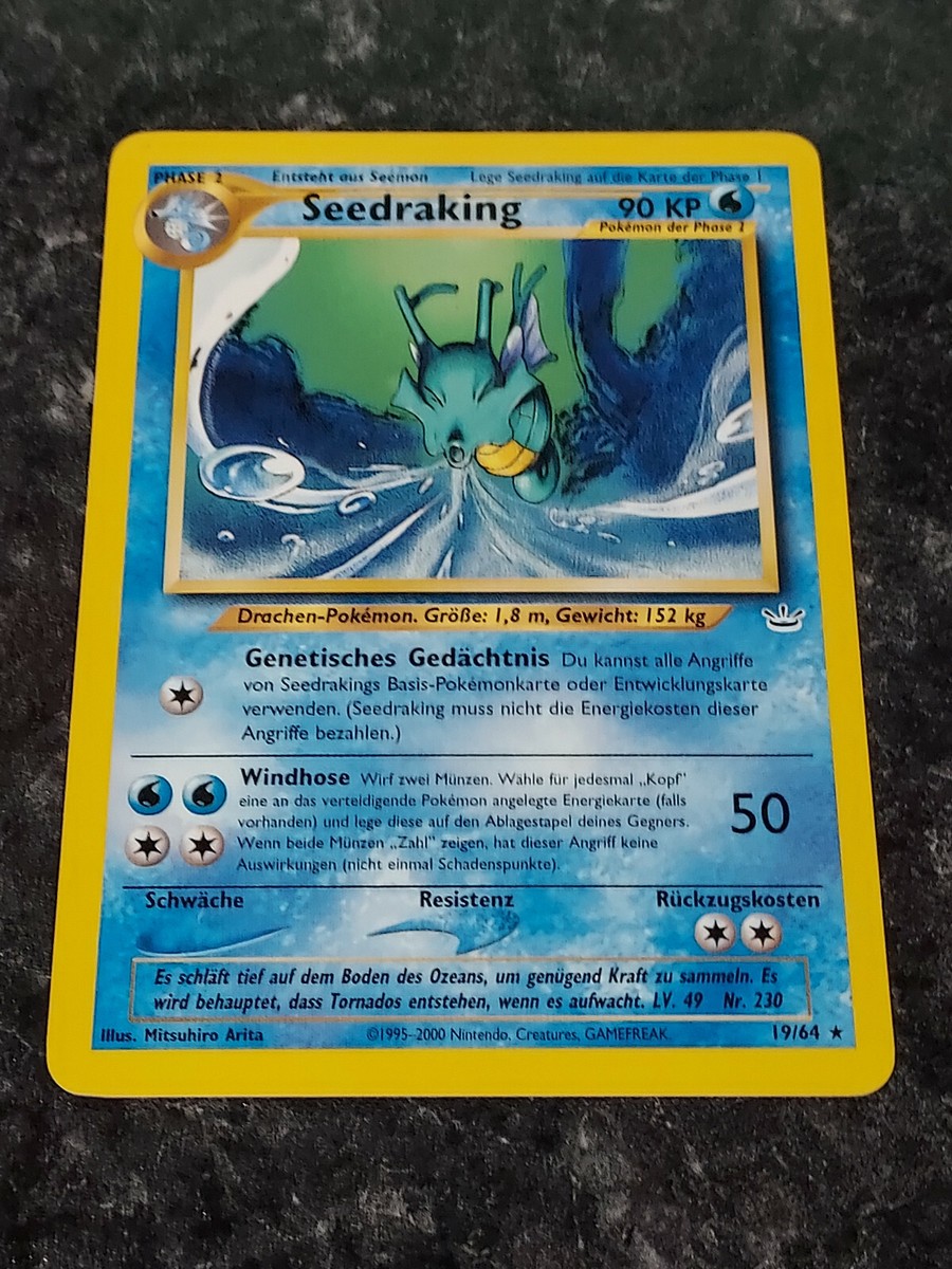 German Seedraking (Kingra) 19/64 Neo Revelation Set Pokemon German Seedraking (Kingra) 19/64 Neo Revelation Set Pokemon