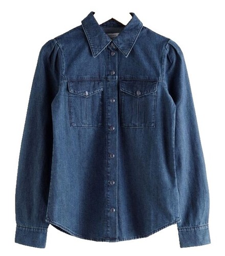 J Jill Large Denim Tencel Long Sleeve Top - NWT | eBay