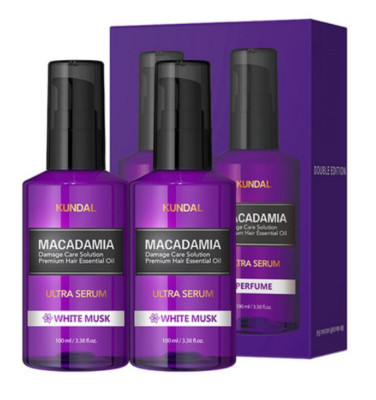 Kundal Macadamia Ultra Serum white Musk 100ml * 2pcs Damage Care K-Beauty