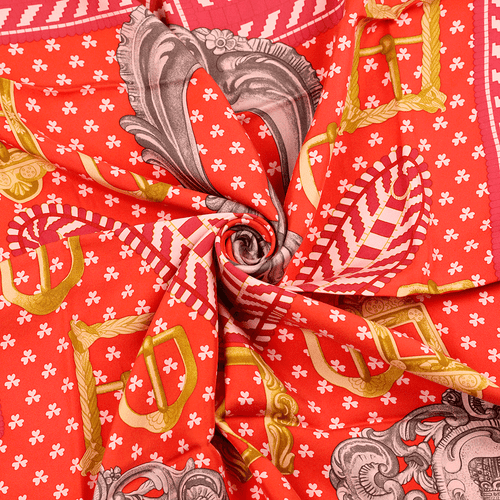 Hermes Schal BOUCLES ET GALONS DU TSAR Seide WASH Carre WLODEK KAMINSKI 90cm - Bild 1 von 6