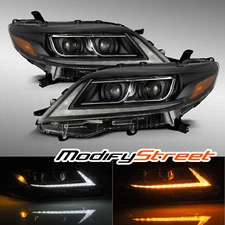 For 11-20 Toyota Sienna Projector LUXX-Series Headlights Replacement Black