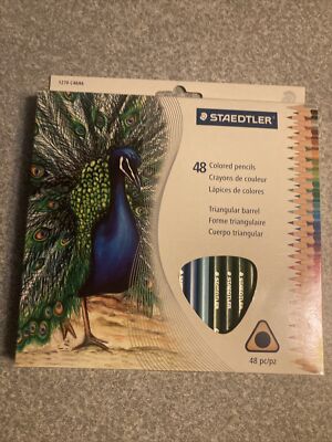 Staedtler 48 Colored Pencils Triangle Shaped 1270 C48A6 New In Box