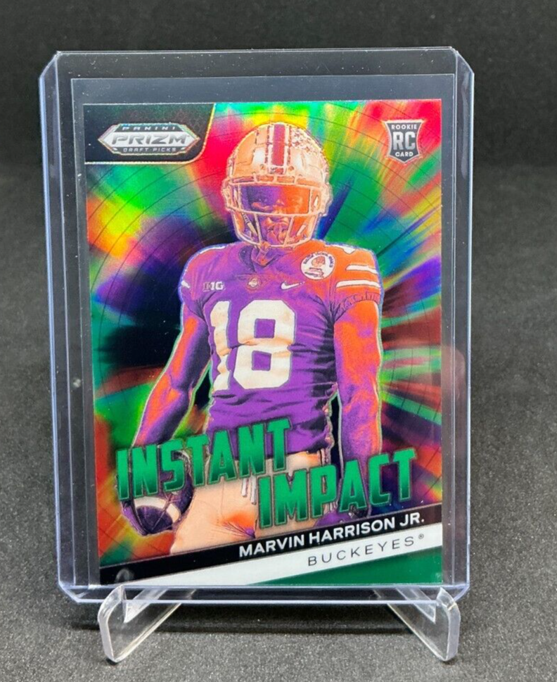2024 Panini Prizm Draft Instant Impact Green Prizm Marvin Harrison Jr Rookie Card F-MHJ