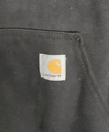 Rare Carhartt "Call It" Hoodie Sweatshirt Men 4XL Tall Black Work Wear - Picture 4 of 14