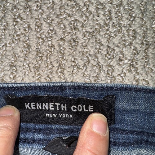 Kenneth Cole Men's Slim-Fit Stretch Denim Jeans Blue 32 x 30 Distressed - Picture 3 of 17