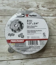 HUBBELL BELL PRB57550GY, 5 HOLE ELECTRICAL BOX 