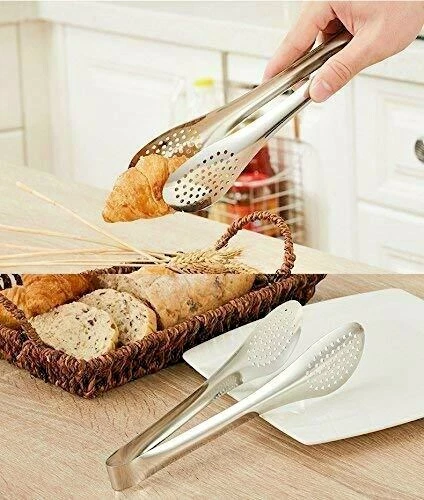 Stainless Steel Kitchen Tongs Serving Utensils BBQ Tongs For