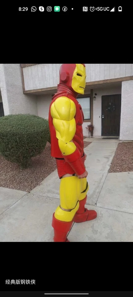 Traje Marvel Avengers Assemble Homem de Ferro Muscle Adulto Clássico Homem de Ferro - Imagem 4 de 4