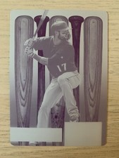 2019 Panini Leather & Lumber plate MITCH HANIGER #ed 1/1!! Seattle Mariners