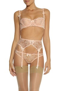 AGENT PROVOCATEUR PEACH LOVE LACE DEMI BRA 32D 34D/DD 36D SUSPENDER+BRIEF  BNWT | eBay