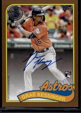 2024 Topps Series 1 Grae Kessinger  1989 GOLD AUTO #25/50 signed RC Astros
