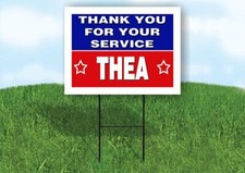 THEA THANK YOU SERVICE 18 in x 24 in Yard Sign Road Sign with Stand