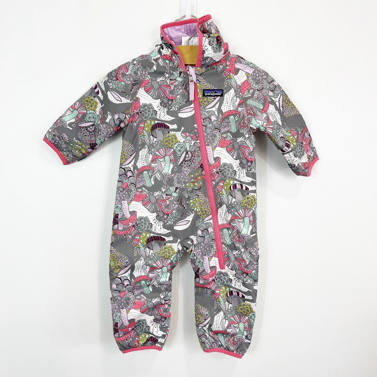 Patagonia Baby Reversible Quilted Puff ball Bunting Snowsuit Pink