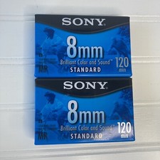 Sony 8mm P6-120MPL 120 Minute Video 8 MP Standard Video Tapes Sealed, 2 pack