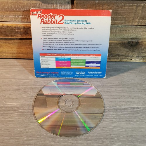 Vtg Reader Rabbit 2 Deluxe CD-ROM Ages 5-8 Homeschool Win Mac Educational 90s - Picture 2 of 5