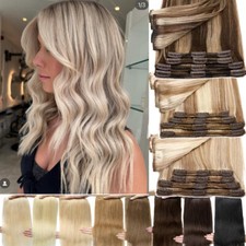 CLEARANCE Clip in 100 Real Remy Human Hair Extensions Weft Blonde 8 Pieces Set