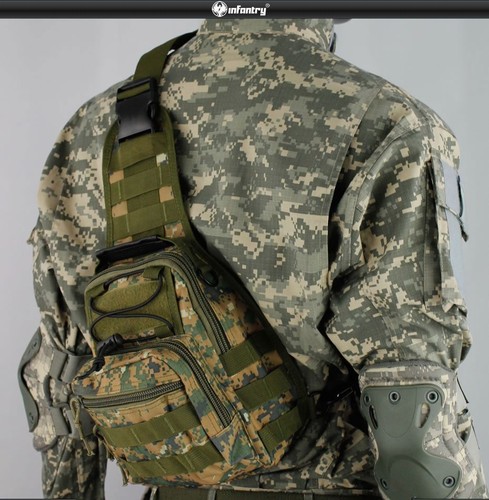 INFANTRY UK ARMY MILITARY TACTICAL CROSS SHOULDER BODY BAG BACKPACK PACKS CAMO - 第 4/8 張圖片